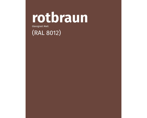 Roodbruine kleur, matte glans, RAL 8012