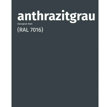 Kleurveld antracietgrijs, kleurcode RAL 7016, glansgraad mat
