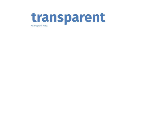 Tekst Transparant, Glansgraad: Mat