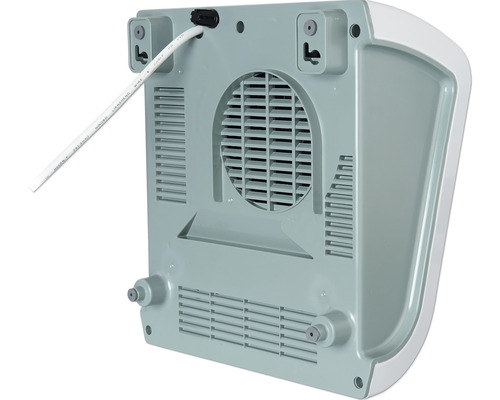 Achteraanzicht van een elektrische handdroger voor wandmontage