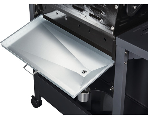 Opvangbak van een metalen barbecue