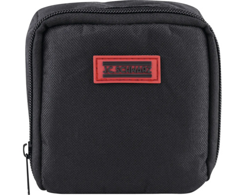 Zwarte gereedschapstas met ritssluiting en JC Schwarz logo