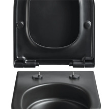 JUNGBORN Spoelrandloos toilet One incl. soft close en quick-release mat zwart-thumb-8