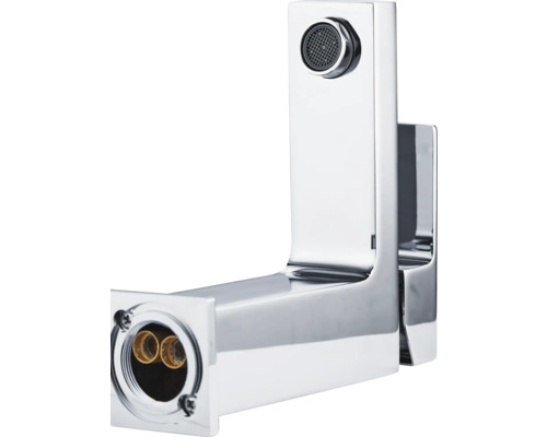 Verchroomde kraan voor de badkamer