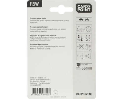 Carpoint R5W Premium signaallampen voor auto en motor