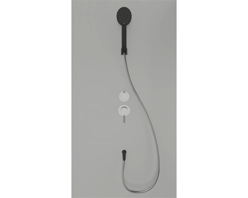 Handdouche met doucheslang en wandconnectie