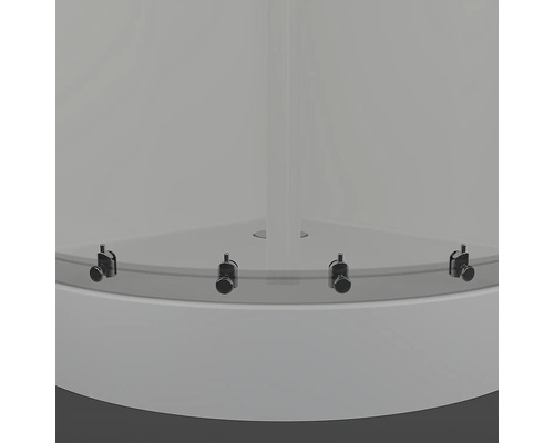 Detailopname van een douchecabine met beslag