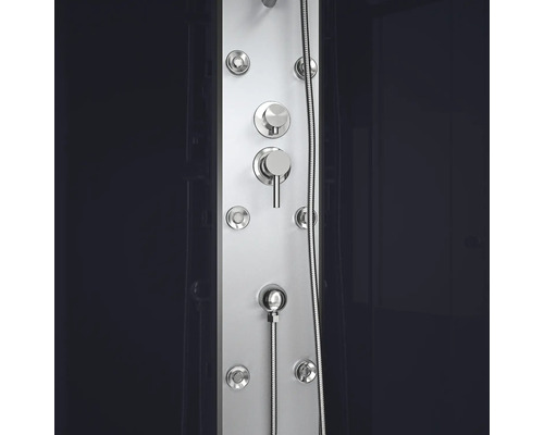 Douchepaneel met doucheslang en diverse bedieningselementen