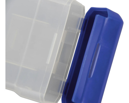 Kunststof opbergdoos met blauwe sluiting