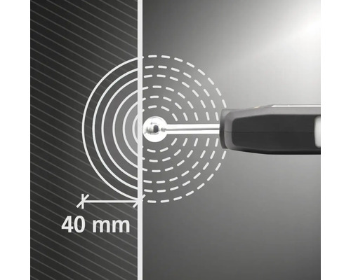 Symbolische afbeelding: vochtmeter met een meetdiepte van 40 millimeter