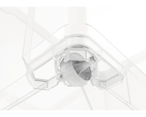 Detailopname van een transparante plafondventilator