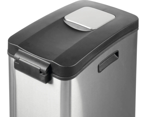 Afvalemmer van roestvrij staal met deksel