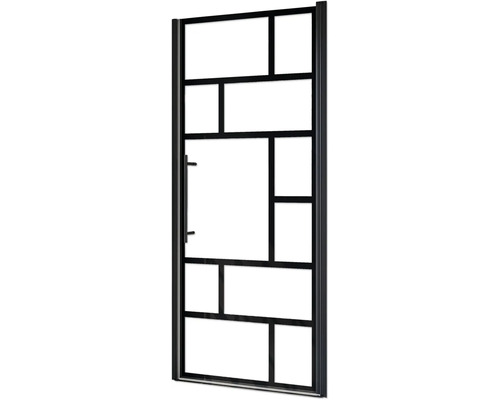 Douchewand met frame in industrieel ontwerp