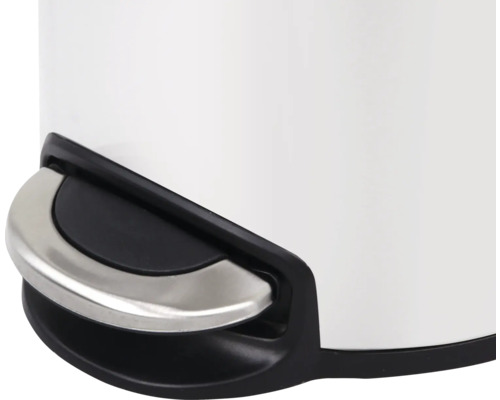 Detail van het voetpedaal van een afvalemmer