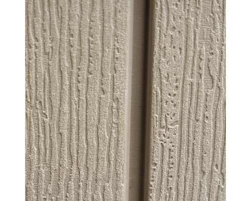 Close-up van twee gevelpanelen met houtnerf