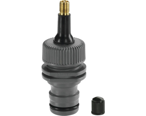 Tuinslangadapter met messing schroefdraad en afsluitdop