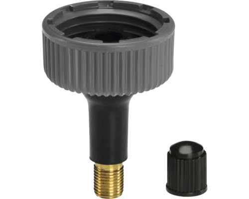 Adapterstuk met schroefdraadaansluiting en afsluitdop