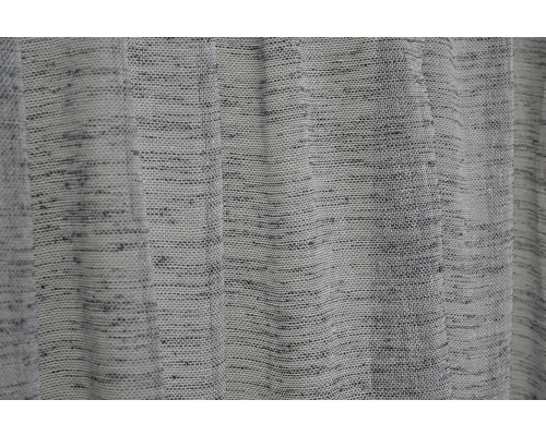 Close-up van een grijs gordijn met geweven textuur