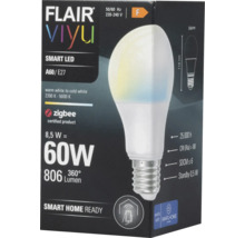 Verpakking van een Flair Viyu A60 E27 slimme ledlamp