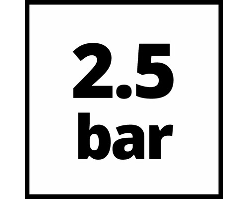 Symbool voor 2,5 bar druk