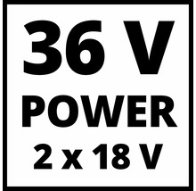 36 Volt Power 2 maal 18 Volt symbool