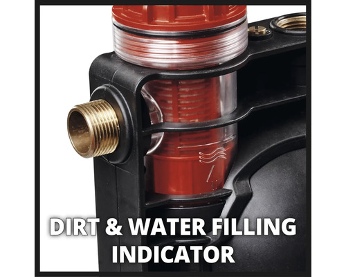 Indicator voor vuil en waterniveau