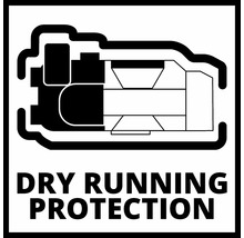 Symbool voor droogloopbeveiliging