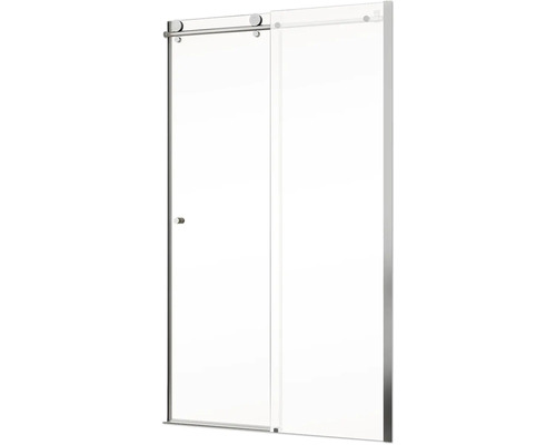Douchedeur met glazen schuifdeur en metalen frame