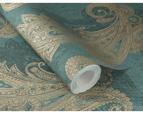 Rol vinylbehang met paisley-patroon