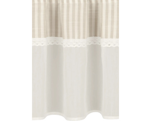 Gordijn met streepmotief en kant