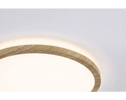 Ronde plafondlamp met houtlook