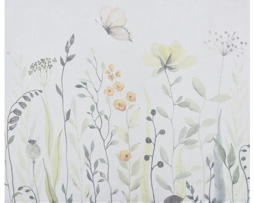 Textiel met bloemen- en vlinderdessin