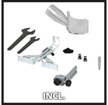 Accessoireset met steeksleutels, gereedschapshouder en gereedschap