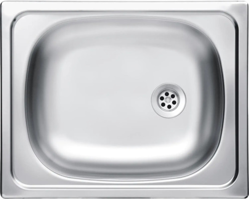 Spoelbak van roestvrij staal met afvoer