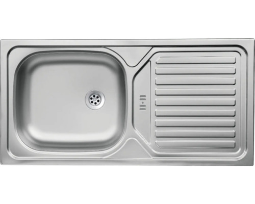 Spoelbak van roestvrij staal met afdruiprek