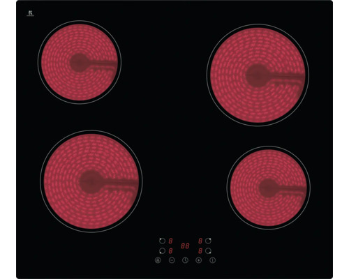 Keramische kookplaat met vier kookzones