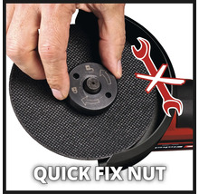 Snelspanmoer voor haakse slijper wordt met de hand vastgedraaid