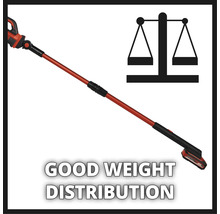 Symbool voor goede gewichtsverdeling van een accuschaar