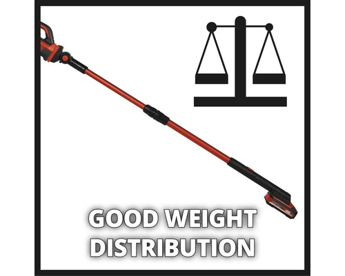 Symbool voor goede gewichtsverdeling van een accuschaar