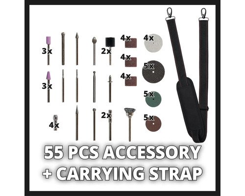 55-delige accessoireset met draagriem