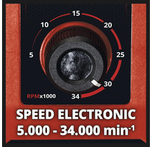 Snelheidsregelaar voor een elektrisch gereedschap van 5.000 tot 34.000 toeren per minuut
