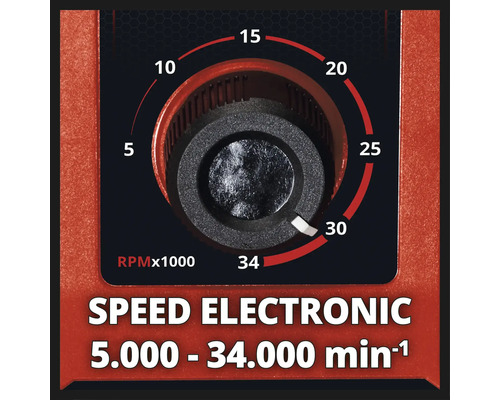 Snelheidsregelaar voor een elektrisch gereedschap van 5.000 tot 34.000 toeren per minuut