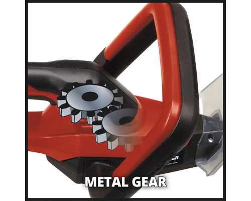 Detailopname van een heggenschaar met metalen tandwielen