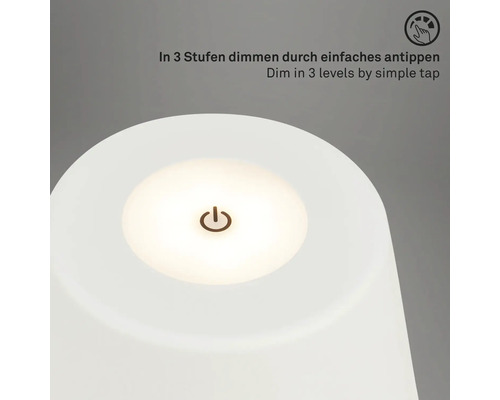 Aanraaksensor voor het dimmen van een lamp in drie standen