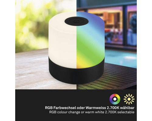 Tafellamp met RGB kleurverandering en warm wit licht