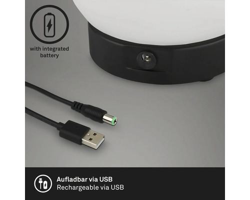 USB-oplaadkabel voor lamp met geïntegreerde accu