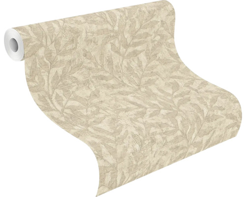 Behangrol met bladmotief