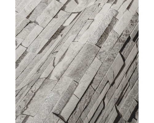 Behang met steenmotief