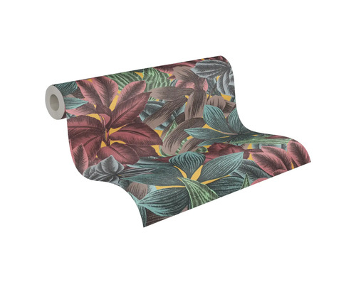 Behangrol met bladerpatroon