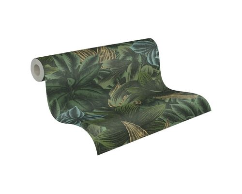 Rol behang met bladerpatroon